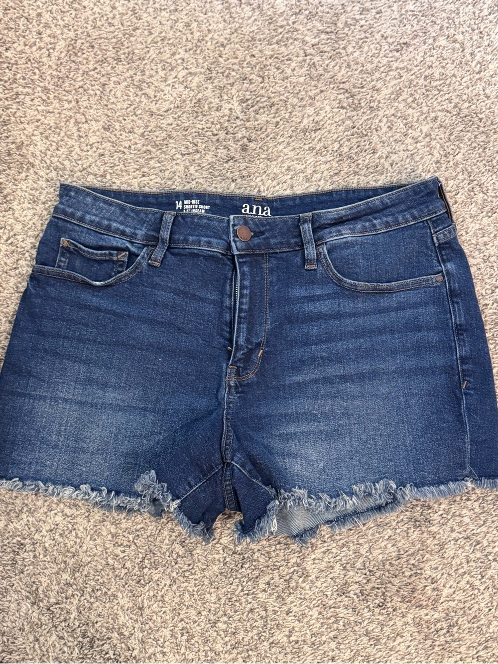 a.n.a Dark Blue Denim Cutoff Shorts